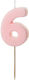 PartyDeco Birthday Candle Number "6" in Pink Co...