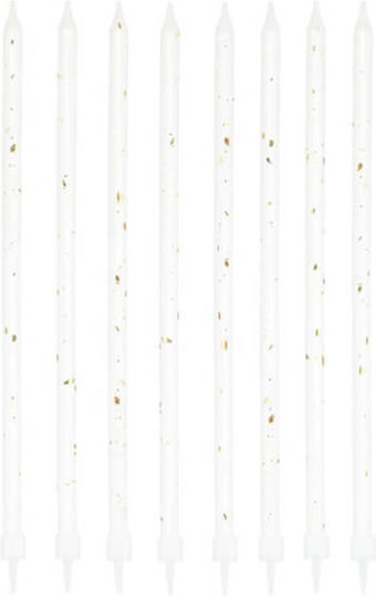 Birthday Candle in White Color 8pcs 137666
