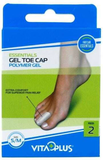 Vitaplus Gel Toe Cap Προστατευτικό Κάλυμμα Δακτύλου S M 2 Τμχ