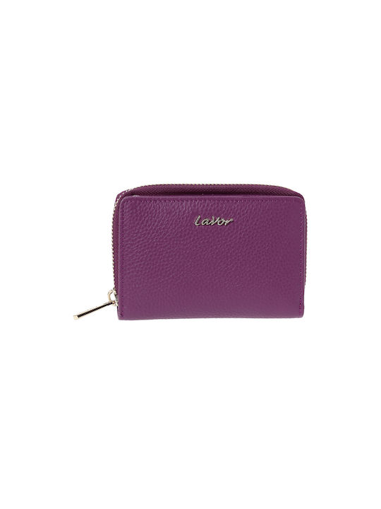 Lavor Small Leather Women's Wallet with RFID Purple