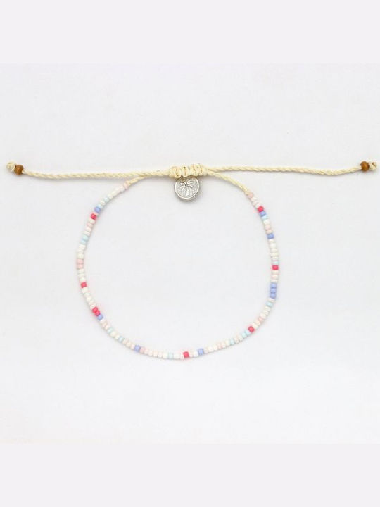 Mini White Multi Beaded Anklet