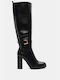 Luigi Suede Women's Boots with Zipper Black