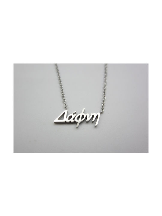 Stainless Steel Necklace Name Daphne Silver 1 piece