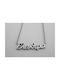 Stainless Steel Necklace Name Freedom Silver 1pc