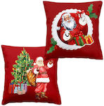 Plastona Christmas Decorative Pillow Square Red 40x40pcs