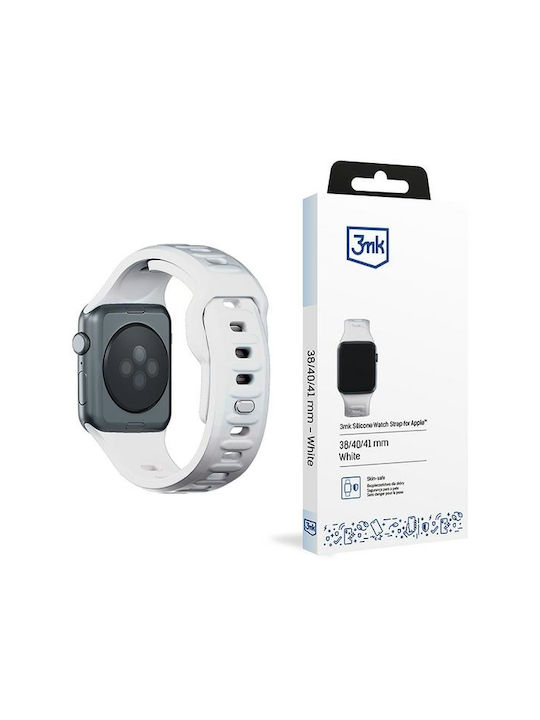 3MK Armband Silikon mit Pin Weiß (Apple Watch 38/40/41/42mm)
