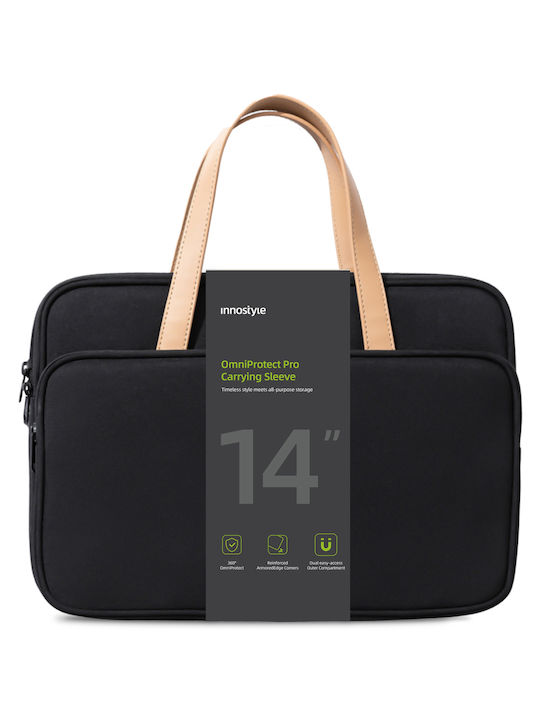 Innostyle Αδιάβροχη Τσάντα για Laptop 14" σε Μαύρο χρώμα S116BLK-14