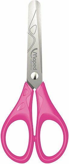 Maped Essentials Kinder Schere für Handwerksarbeiten 13cm mit Metallisch Klinge Rosa 1Stück