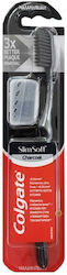 Colgate Slim Soft Charcoal Toothbrush Soft Blac...