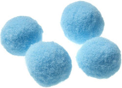 Nuova Vita Pom Pom de Artizanat Albastru cu Diametru 20mm Set 100buc