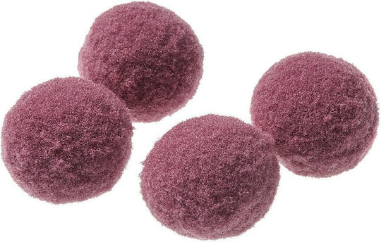 Nuova Vita Pom Pom Handwerk Rosa mit Durchmesser 20mm Set 100Stück