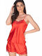 Comfort Satin Babydoll Red