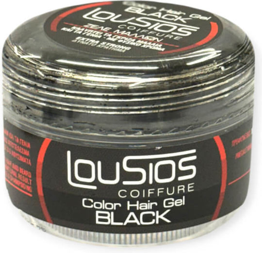 Lousios Gel Μαλλιών Color Black 120 Ml