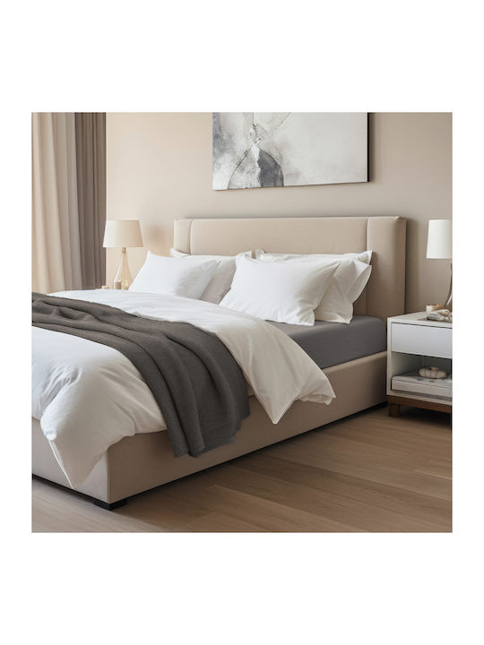 Darymex Sheet for Single Bed with Elastic 90x200+30cm. Gray
