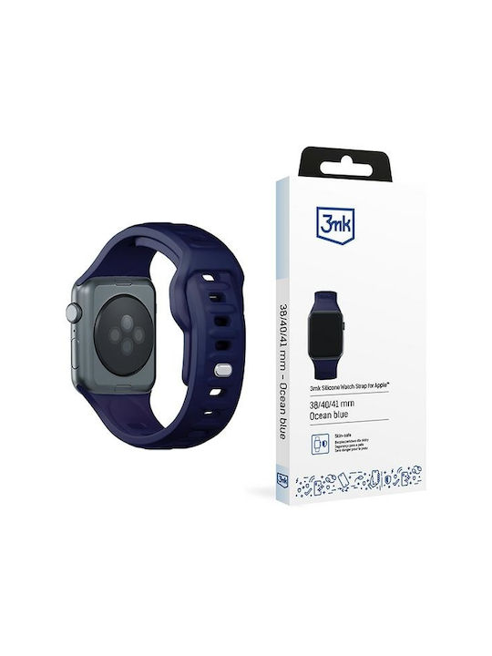 3MK Armband Silikon mit Pin Blau (Apple Watch 38/40/41/42mm)
