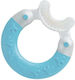 Mam Bite & Brush Teething Ring for 3 m+ White - Light Blue 1pcs