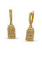 Silver Bicolor Hanging Earrings Dimitrios-exclusive Maenad White Zircon Code s181