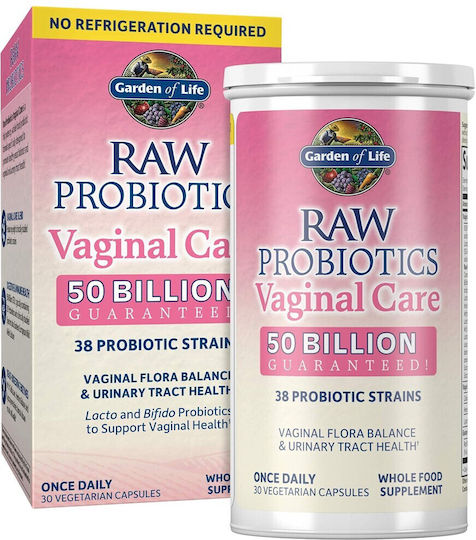 Garden Of Life Raw Probiotics Vaginal Care Συμπλήρωμα με Προβιοτικά 30 φυτικές κάψουλες