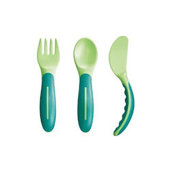 Mam Set De Linguri Pentru Bebeluşi Baby’s Cutlery 515 Din Plastic Pentru 6+ Luni 3 Bucăți