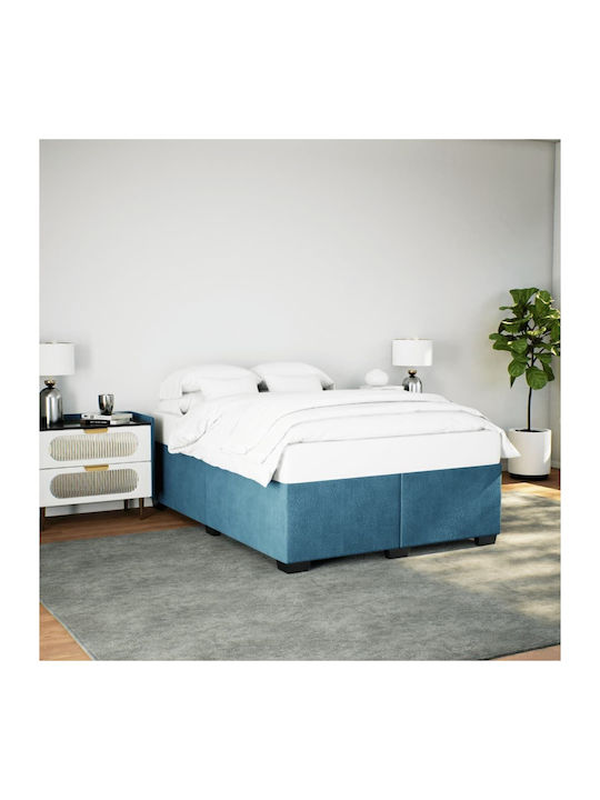 Vidaxl Πλαίσιο Κρεβατιού Μπλε 160x200cm Βελούδι...