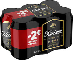 Kaiser Pilsner Lager Κουτί 6x330ml