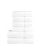 vidaXL Bath Towel Set 6 pcs White Weight 600gsm