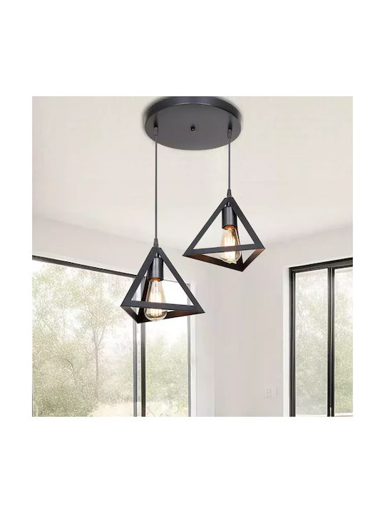 Pakketo Kecha Pendant Light Black 50x50x60cm