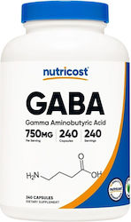 Nutricost Gaba 750mg 240 Κάψουλες Nutricost Gaba 750mg 240 Κάψουλες