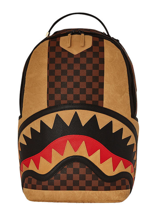 Sprayground School Bag Backpack Junior High-High School in Brown color 21lt