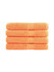 vidaXL Bath Towel 100x200cm Orange 4 Pieces Weight 600gsm
