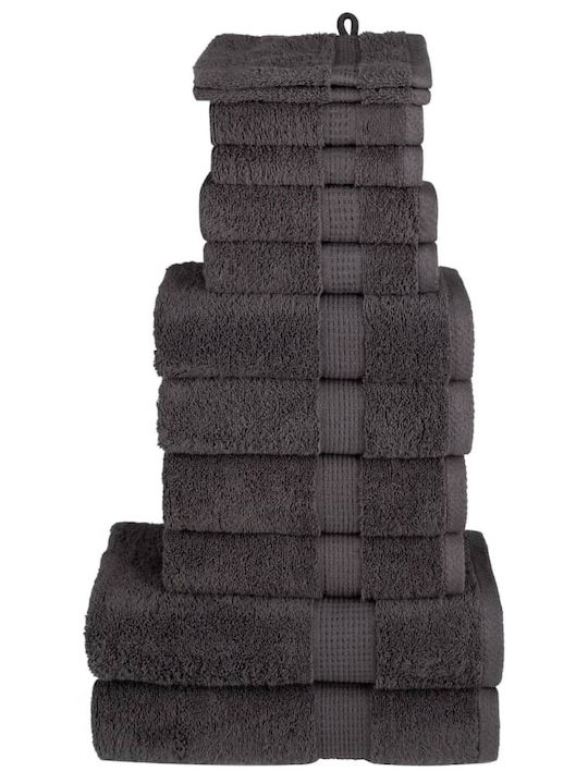 vidaXL 12 Pieces Bath Towels Weight 600gsm