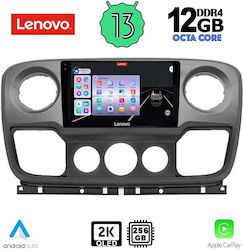 Lenovo Car-Audiosystem für Opel Movano Renault Haupt- BMW X1 / X3 / X4 Nissan NV400 2010-2020 (Bluetooth/USB/AUX/WiFi/GPS/Apple-Carplay/Android-Auto) mit Touchscreen 10"