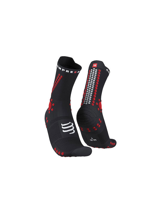 Compressport V4.0 Trail Pro Racing Trekking Κάλτσες Black/Red 1 Ζεύγος