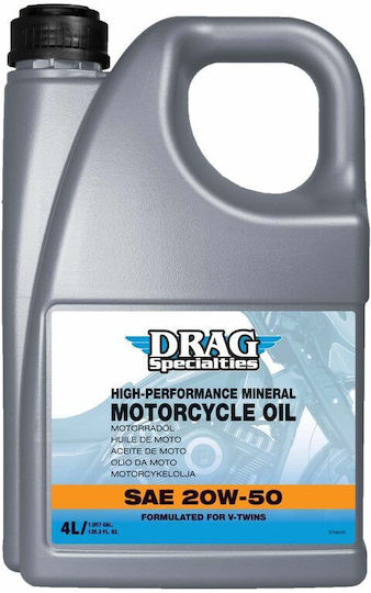 Drag Specialties 20W-50 Λάδι Μοτοσυκλέτας για Τετράχρονους Κινητήρες 4lt