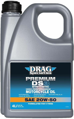 Drag Specialties Synthetic Motorcycle Oil for Four-Stroke Engines 20W-50 4lt