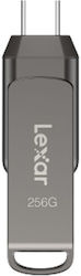 Lexar 128GB USB 2.0 Stick mit Verbindung USB-C Gray