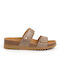 Scholl Lusaka 2.0 Women's Flat Sandals Anatomic in Beige Color