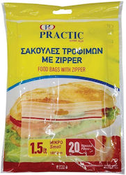 Practic Pungi de Plastic pentru Ambalare 18x24cm 20buc Alimente Zipper