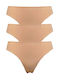 Women's Slip 3Pack Seamless Beige