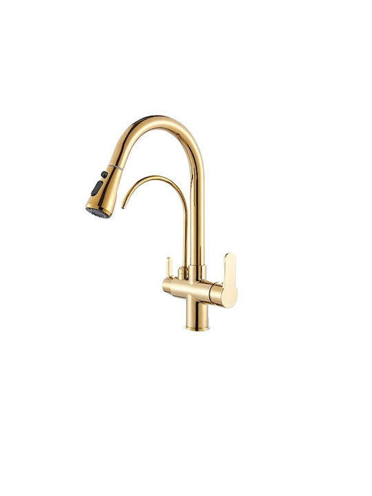 Kitchen Faucet Counter Gold