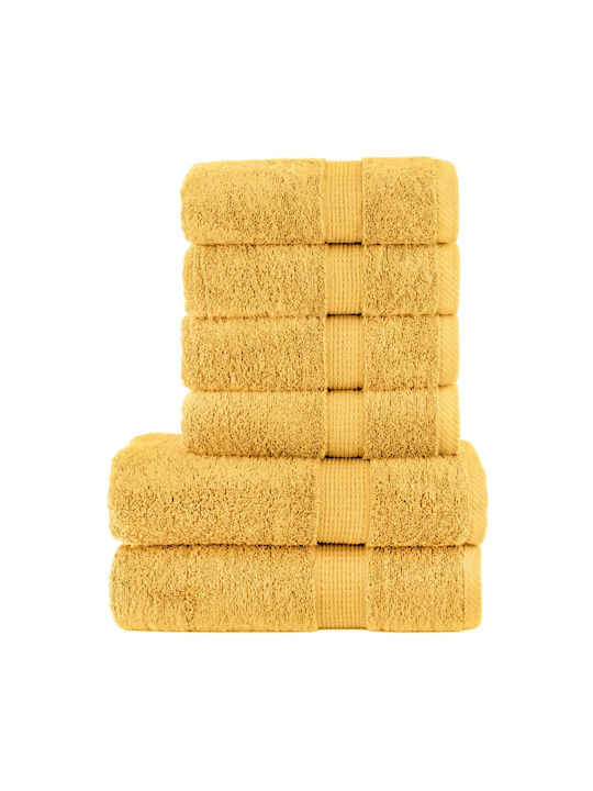 vidaXL vidaXL Badetücher Handtuch-Set 6-tlg Gol...