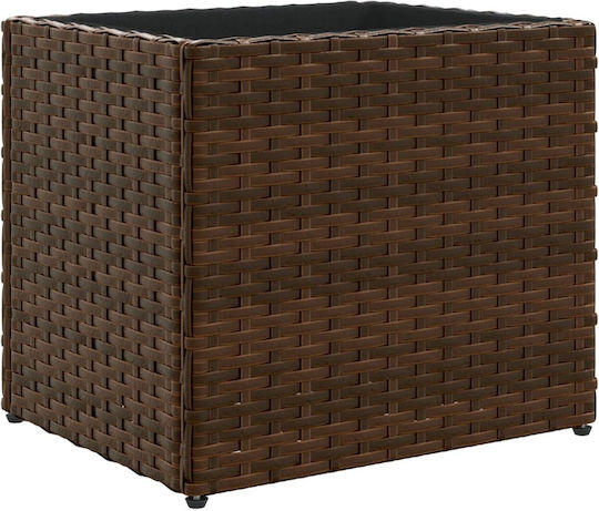 vidaXL Ζαρντινιέρα Πλαστική Καφέ 36x30x32εκ.
