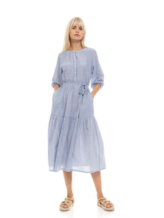 Pink Label Feminin Lung Rochie de Plajă Blue