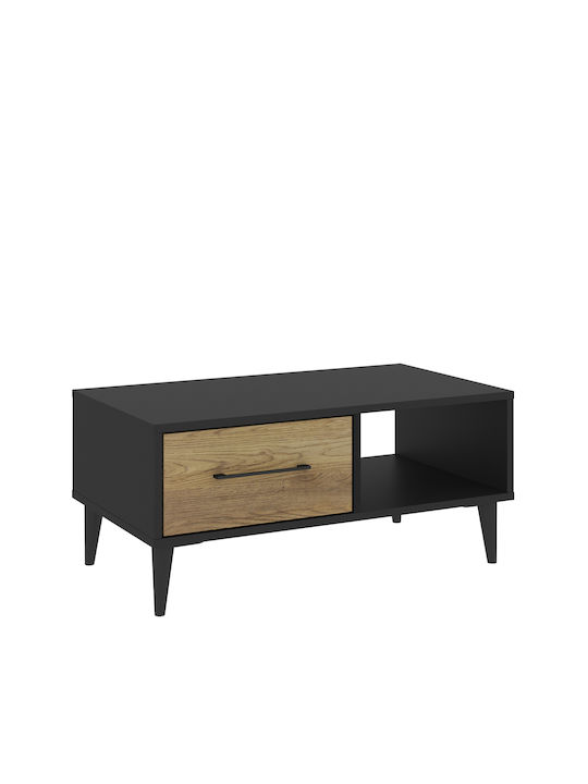 Rectangular Coffee Table Black L150xW40xH84cm