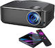 C6A Projector Full HD Λάμπας LED με Wi-Fi και Ενσωματωμένα Ηχεία