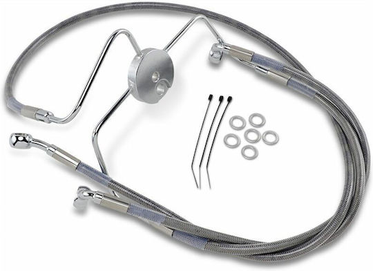 Drag Specialties High Front Extended Brake Lines 644410-10 Harley Davidson Flhrci 1450 Efi 99-06 Harley Davidson Flhr 1450 99-03 1pc