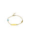 Goldsmith Kids Bracelet ID from Gold-plated Silver with Evil Eye