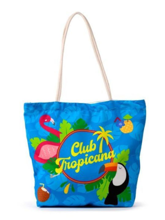 Puckator Club Tropicana Υφασμάτινη Τσάντα Θαλάσσης Μπλε