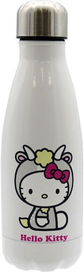 CyP Brands Sticlă Pentru Copii Hello Kitty Din Oțel Inoxidabil Cu Pai 550ml