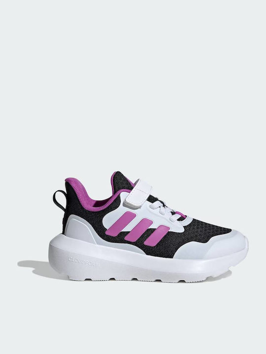 Fortarun Fortarun 3 Kids Sports Shoes Running with Hoop & Loop Closure Core Black / Purple Burst / Cloud White